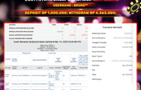 BUKTI JEPE SWEET BONANZA 15 MARET 2025